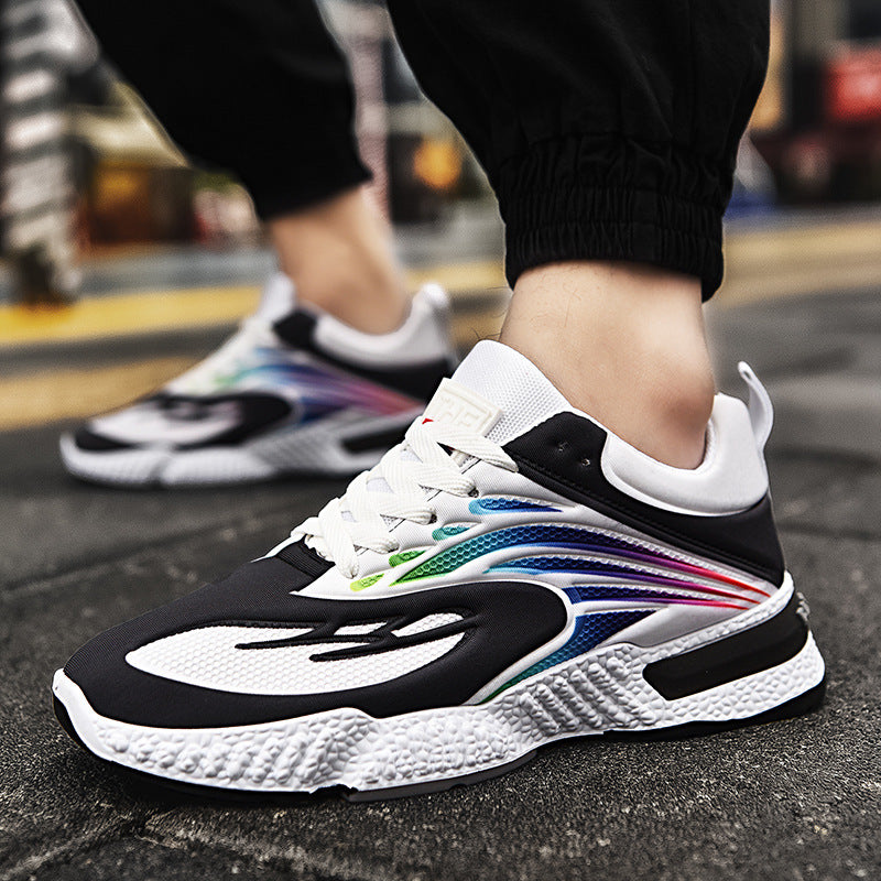 Men’s Colorful Fly-Woven Sneakers — Casual Trend Sports Shoes