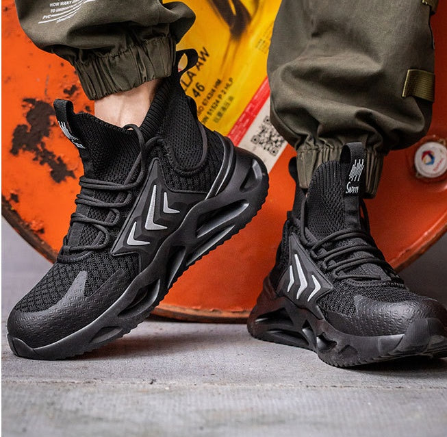 Men’s Protective Steel-Head Work Shoes — Anti-Collision & Anti-Piercing Design